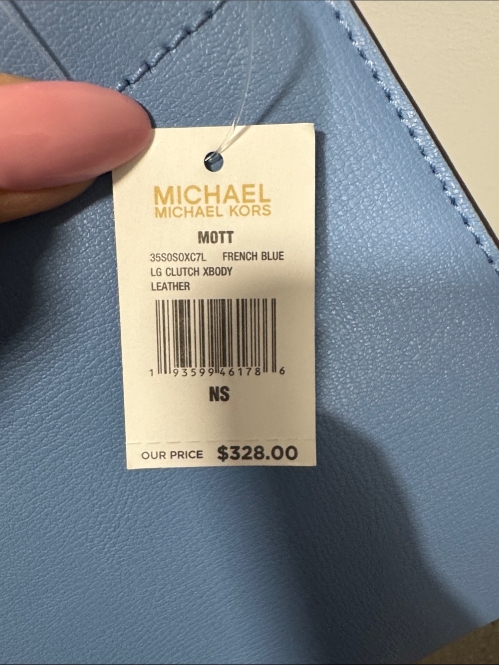 MICHAEL KORS MOTT clutch crossbody FRENCH BLUE - Picture 6 of 12